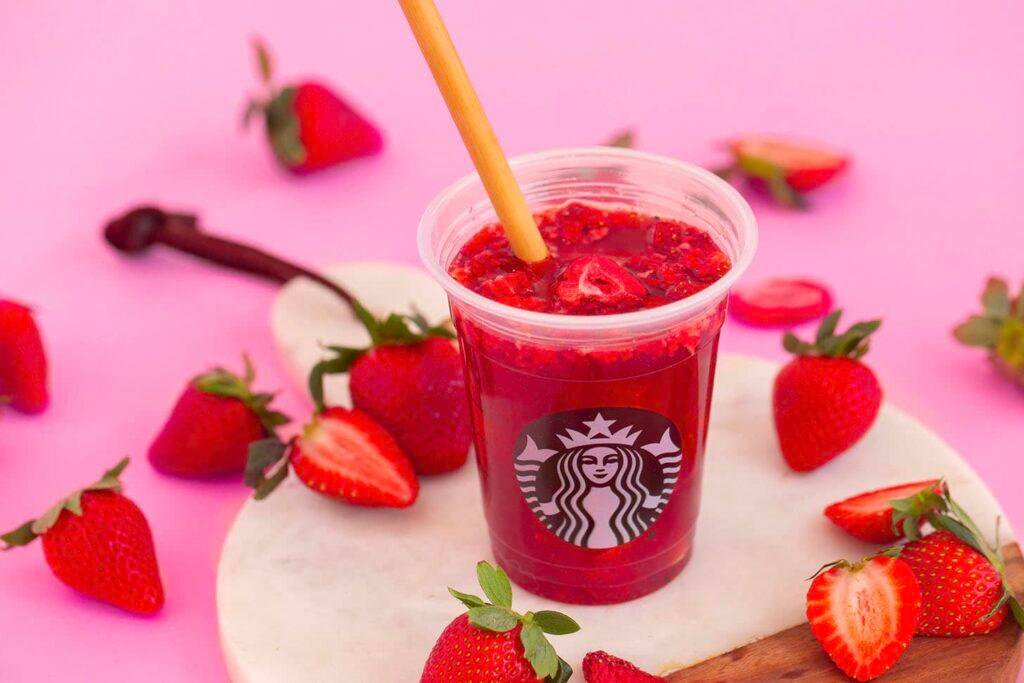 Strawberry Acai Refresher for Starbucks Birthday Drink