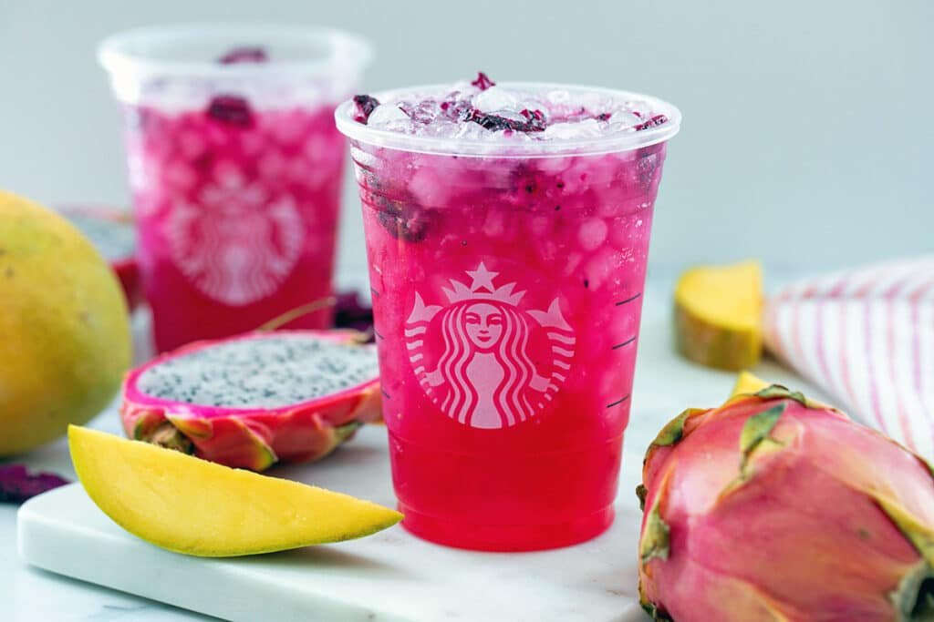 Mango Dragonfruit Refresher for Starbucks Birthday Drink