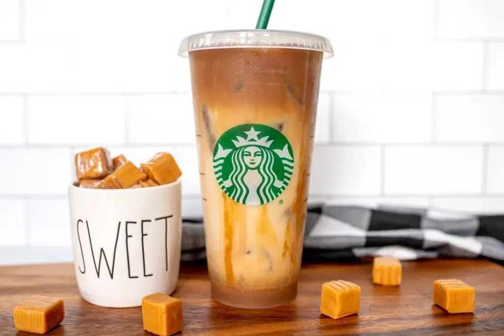 Iced Caramel Mac for Starbucks Birthday Drink