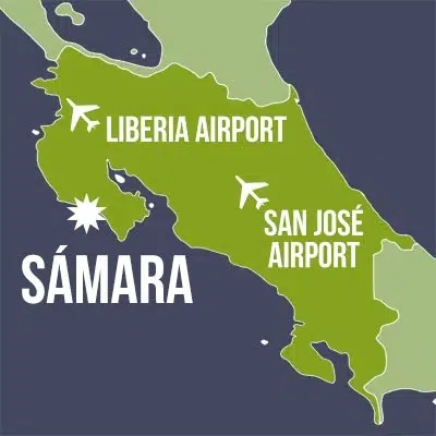 Samara Beach Costa Rica Map