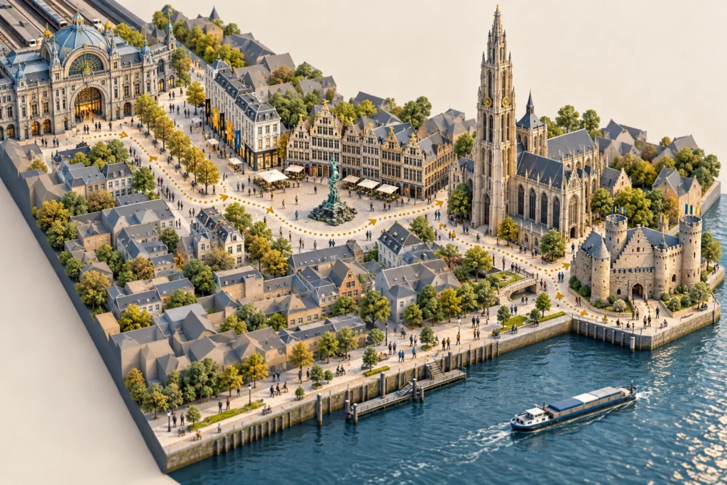 one day antwerp walking itinerary