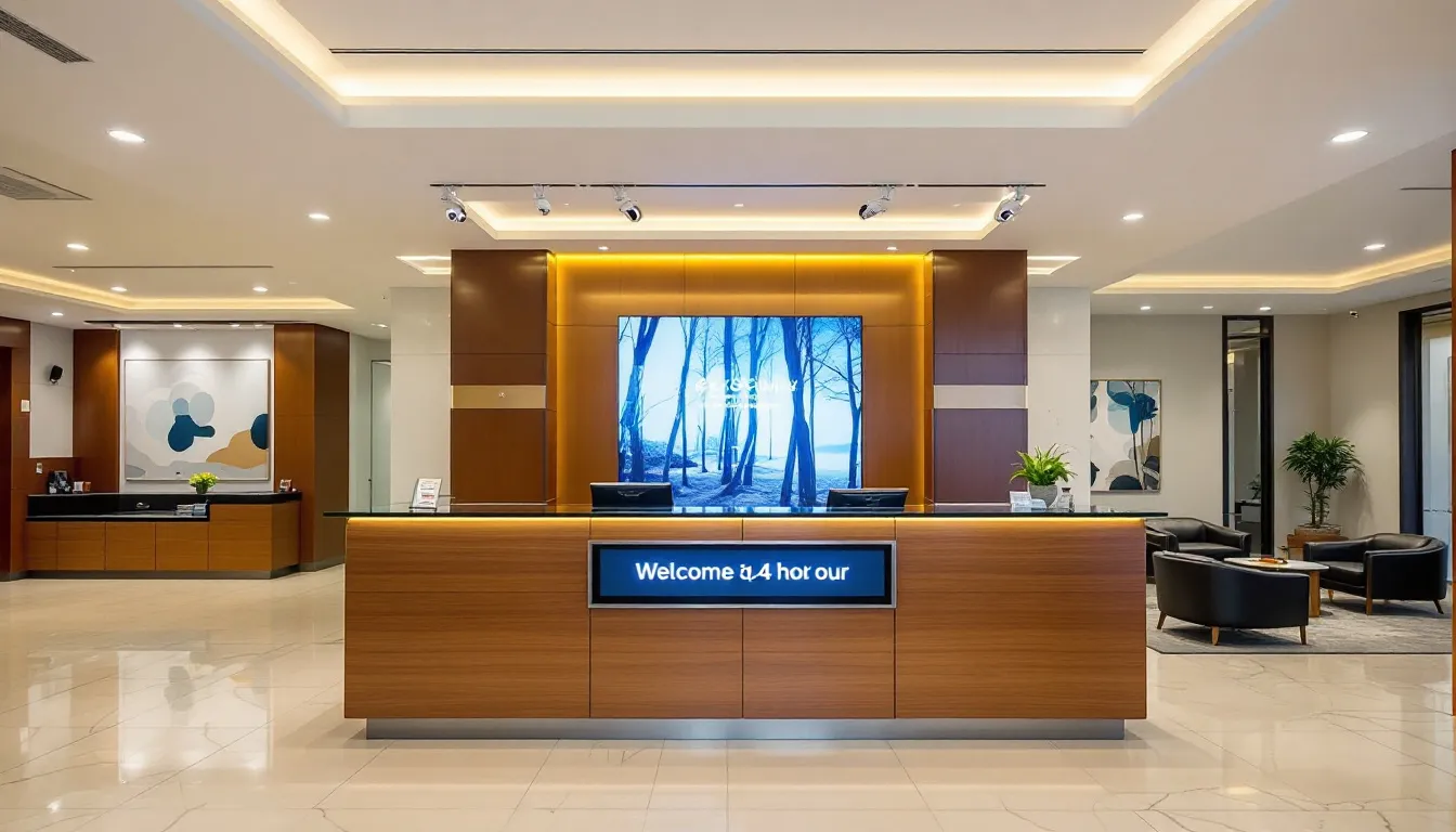 Is Manila Safe to Travel Alone? A Complete Solo Travel Guide 4 The image shows a hotel lobby featuring a 24-hour reception desk, with security cameras mounted on the walls, ensuring safety for guests. This welcoming space is designed for both solo travelers and families exploring Metro Manila, providing essential services and a comfortable environment.