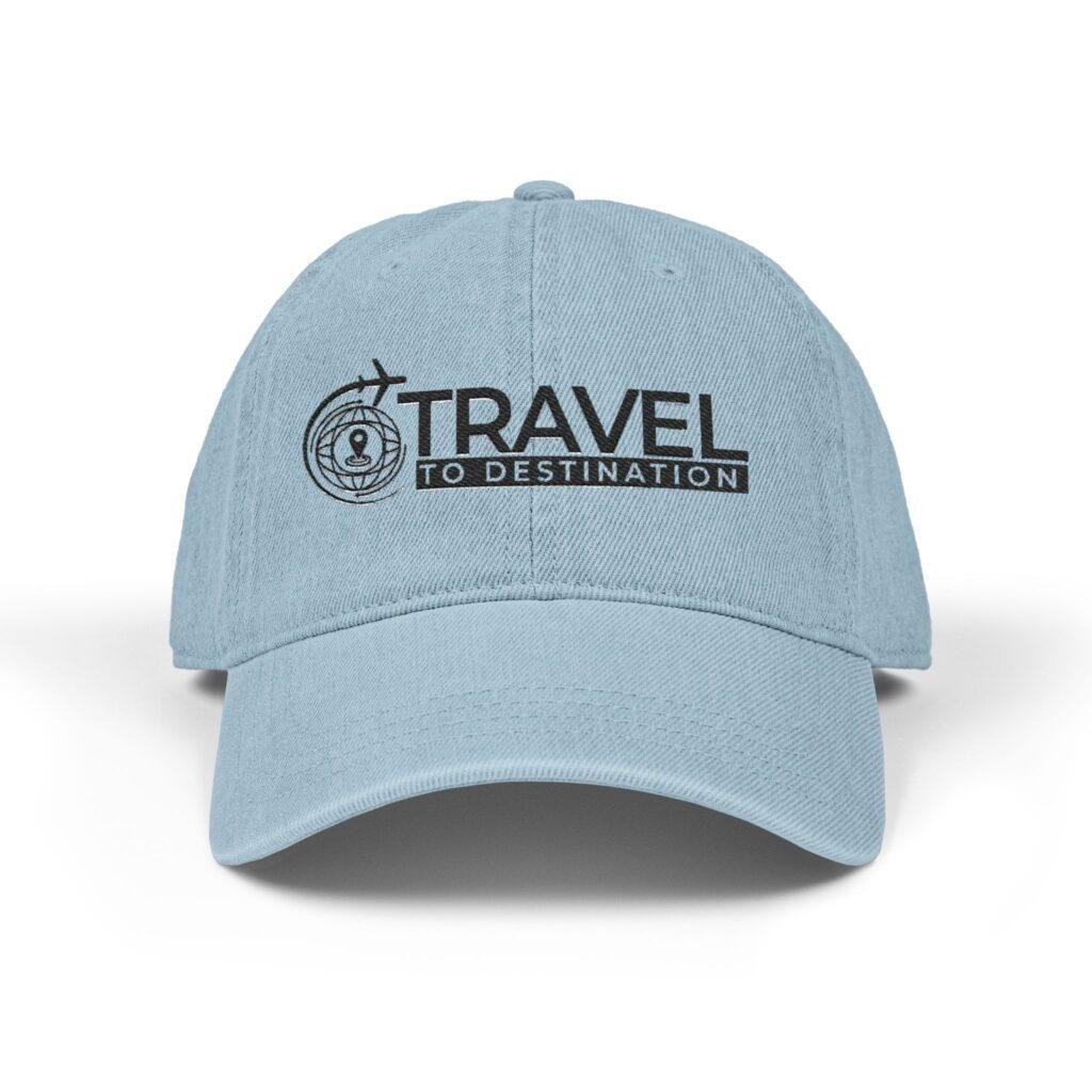Travel To Destination Embroidered Denim Hat