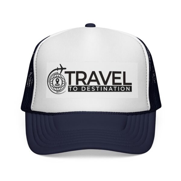 Travel to Destination Trucker Cap — Compass Adventure Mesh Hat