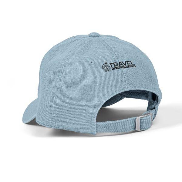 Travel To Destination Embroidered Denim Hat — Casual Adventure Baseball Cap