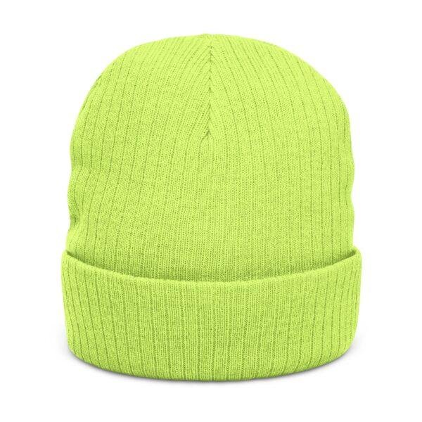 Travel to Destination Embroidered Ribbed Knit Beanie – Compass Logo Cuffed Hat
