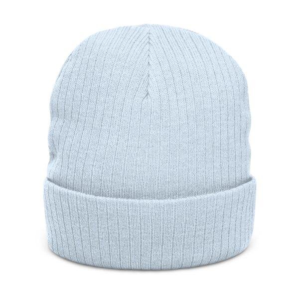 Travel to Destination Embroidered Ribbed Knit Beanie – Compass Logo Cuffed Hat