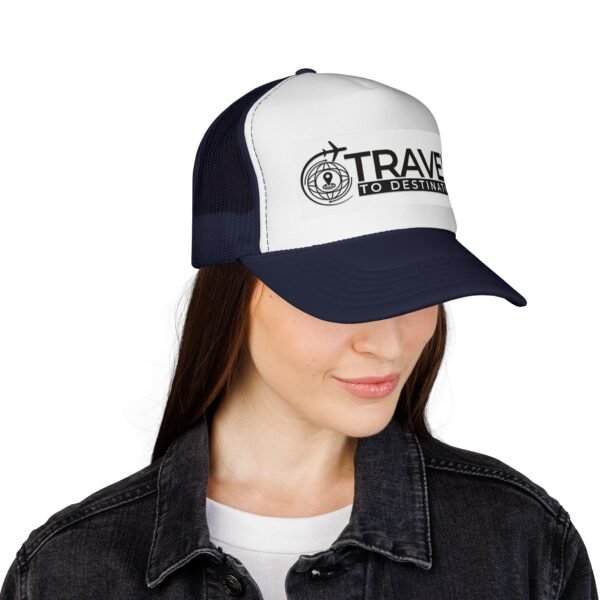 Travel to Destination Trucker Cap — Compass Adventure Mesh Hat