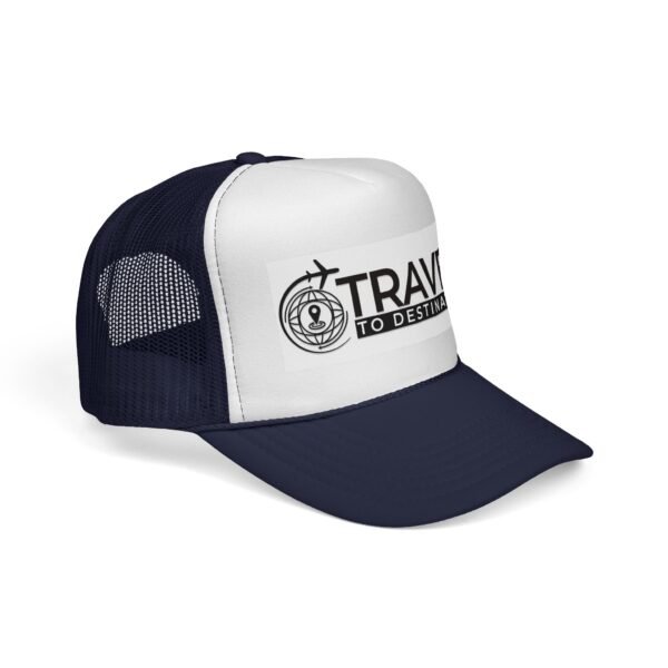 Travel to Destination Trucker Cap — Compass Adventure Mesh Hat