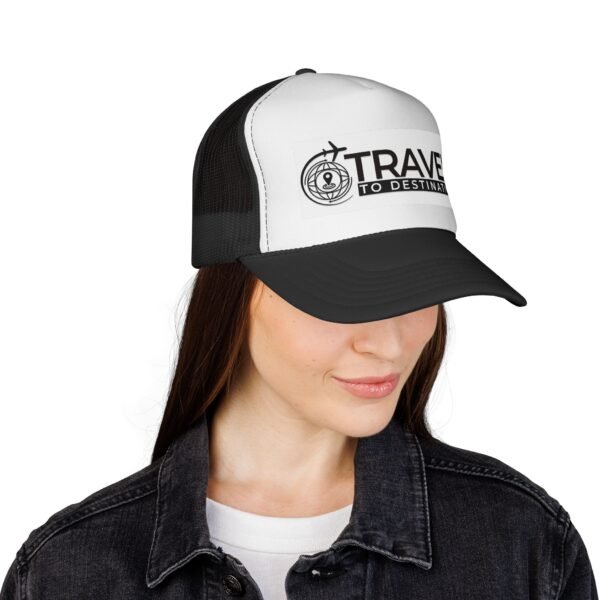 Travel to Destination Trucker Cap — Compass Adventure Mesh Hat