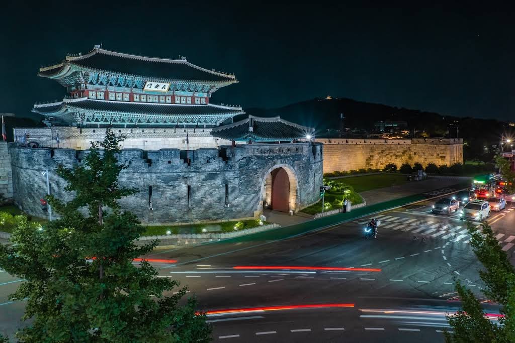 Walk the Illuminated Hwaseong Fortress Wall