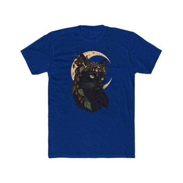 Black Cat Moon T‑Shirt — Mystical Crescent Cat Graphic Tee