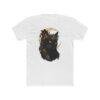 Black Cat Moon T‑Shirt — Mystical Crescent Cat Graphic Tee