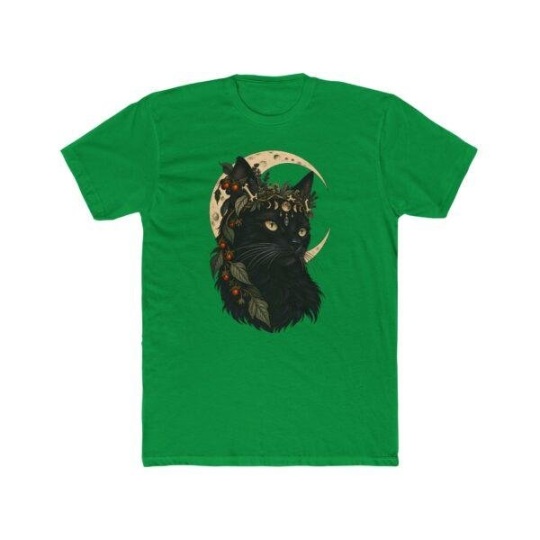 Black Cat Moon T‑Shirt — Mystical Crescent Cat Graphic Tee