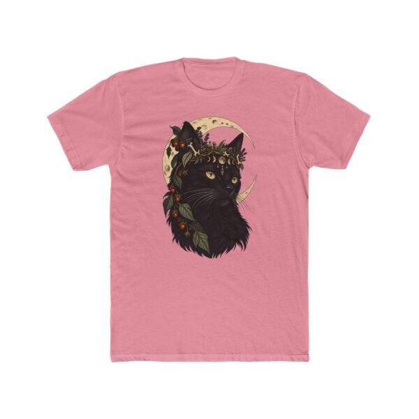 Black Cat Moon T‑Shirt — Mystical Crescent Cat Graphic Tee