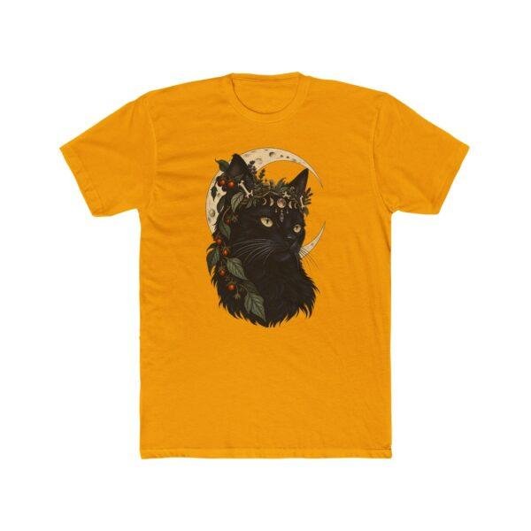 Black Cat Moon T‑Shirt — Mystical Crescent Cat Graphic Tee