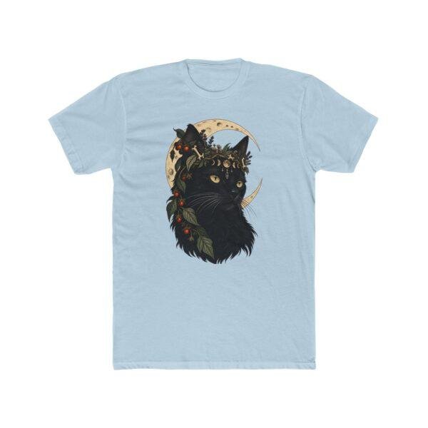 Black Cat Moon T‑Shirt — Mystical Crescent Cat Graphic Tee