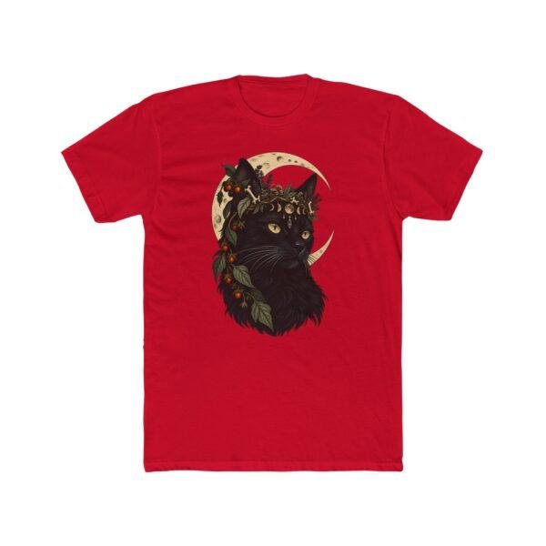Black Cat Moon T‑Shirt — Mystical Crescent Cat Graphic Tee