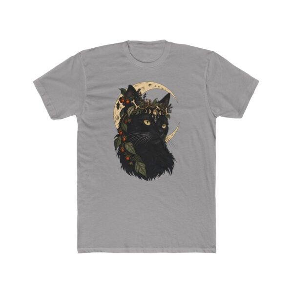Black Cat Moon T‑Shirt — Mystical Crescent Cat Graphic Tee