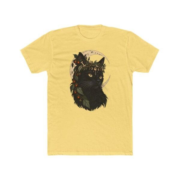 Black Cat Moon T‑Shirt — Mystical Crescent Cat Graphic Tee