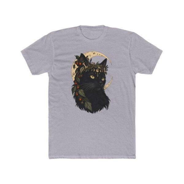 Black Cat Moon T‑Shirt — Mystical Crescent Cat Graphic Tee