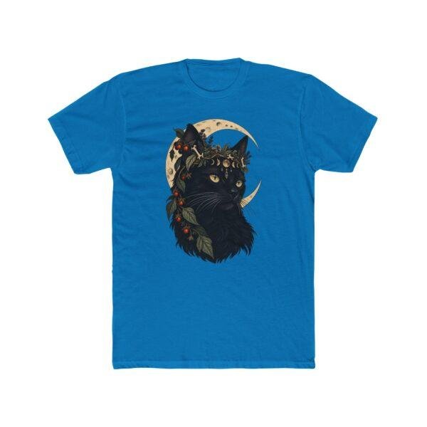 Black Cat Moon T‑Shirt — Mystical Crescent Cat Graphic Tee
